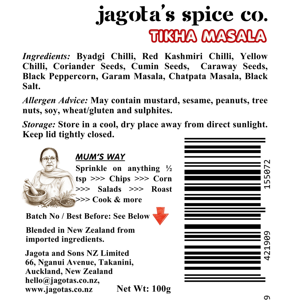 Tikha Masala - No Onion No Garlic