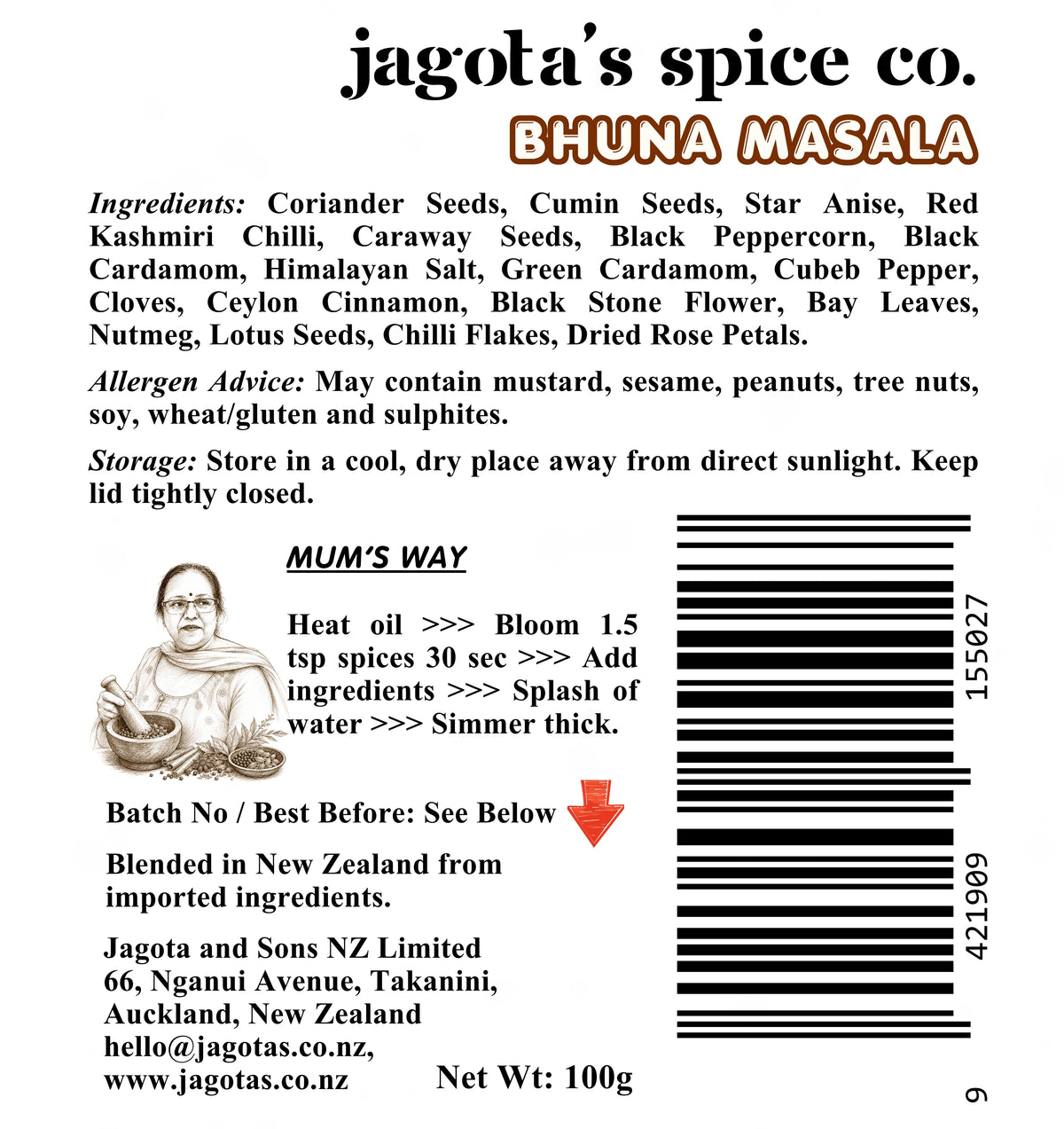 Bhuna Masala - No Onion No Garlic