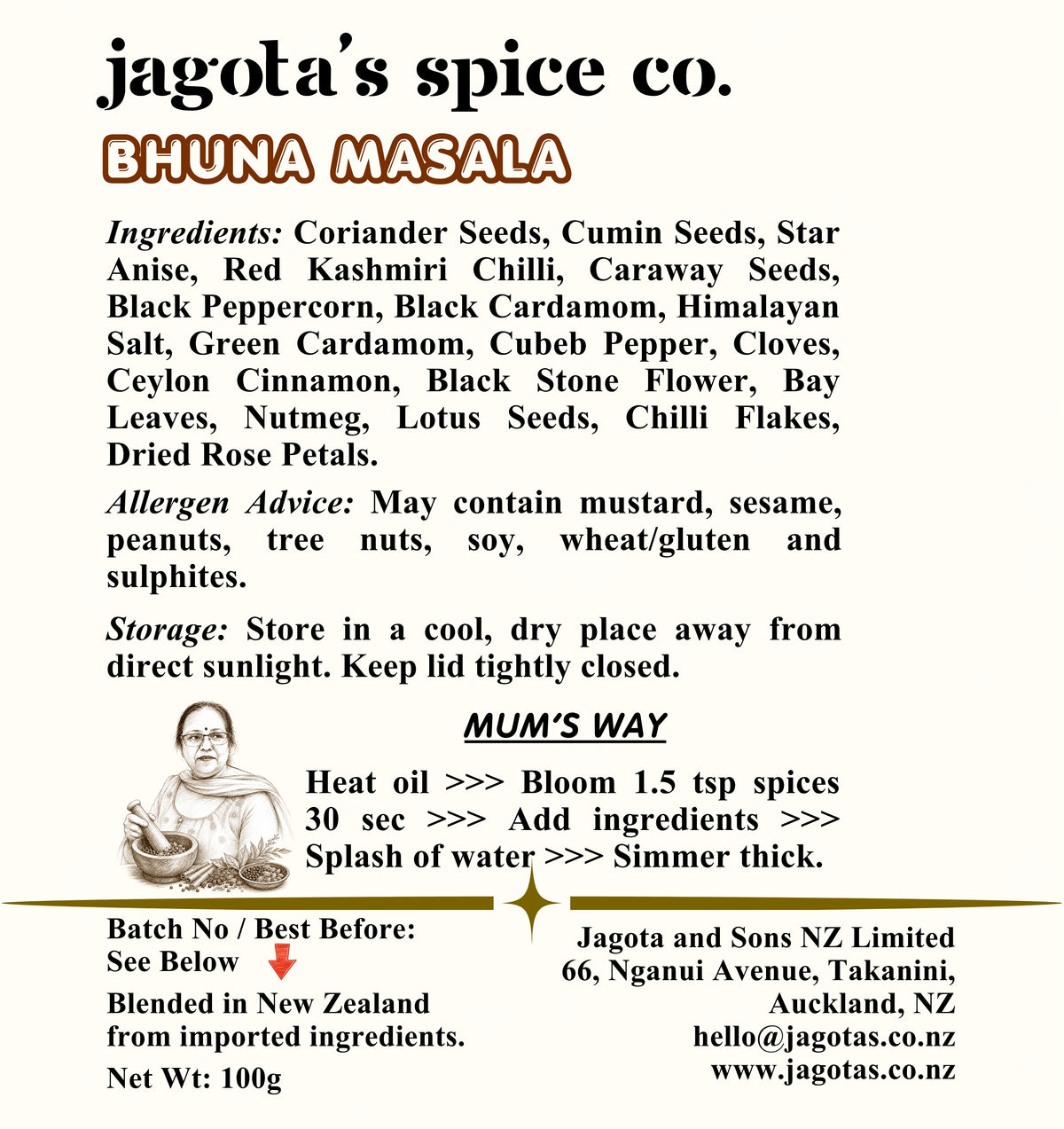 Bhuna Masala - No Onion No Garlic