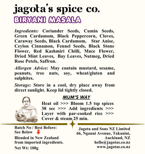 Biryani Masala - No Onion No Garlic