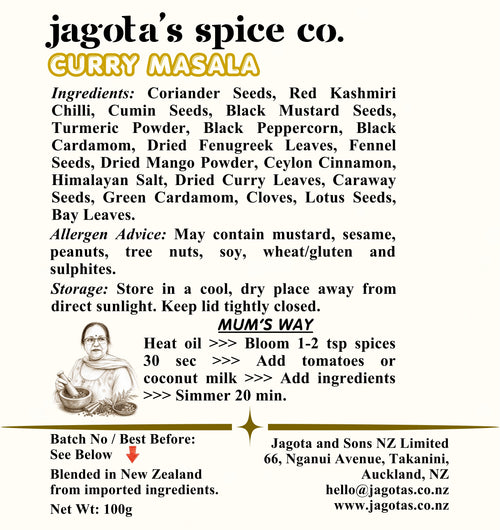 Curry Masala - No Onion No Garlic